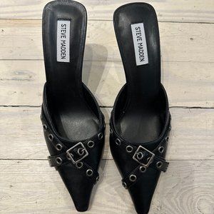 Steve Madden Bradi Black Mules, never worn